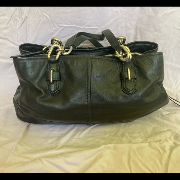 Coach Chelsea Jayden Black Leather Handbag Satchel Shoulder Bag - Picture 2 of 13